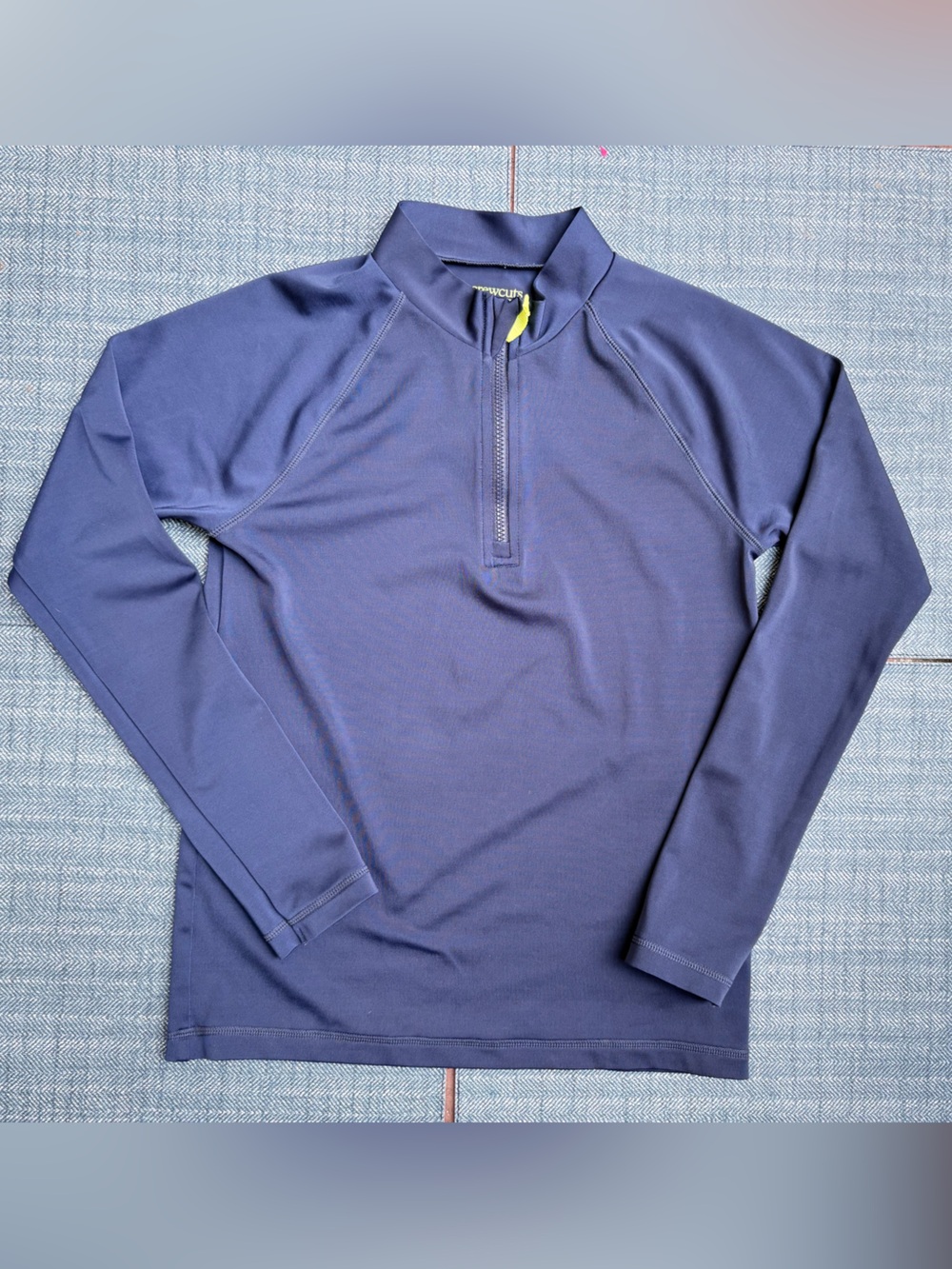 Crewcuts Dark Blue Half-Zip Swim Long Sleeve Rash Guard